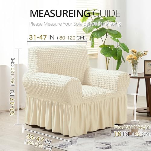 NICEEC Arm Chair Covers Armchair Covers Universal Slipcovers with Skirt