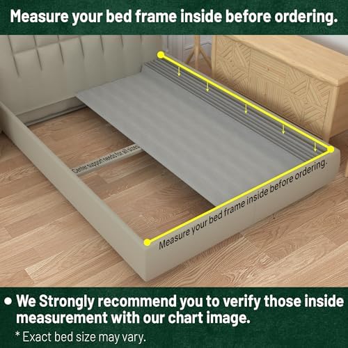 Wooden Queen Bed Slats for Support Under Mattress with Cover – Replacement Wood Slats for Queen Size Bed Frame – Under Mattress Support Without Extra Height – 2.38" Standard Width
