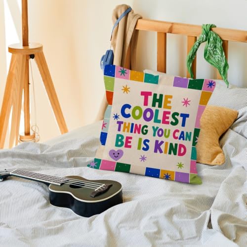 Inspirational Colorful Boy Girl Nursery Throw Pillow Cover 18x18