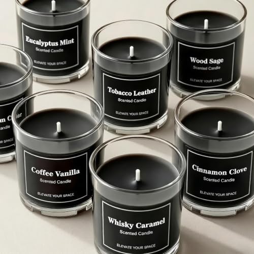 12 Pack Scented Candles for Home Scented, Mini Candles Bulk, Candles for Men Women, Soy Wax 200 Hour Long Lasting Candle, Gift Set for Fathers Day Birthday Halloween Christmas Valetines Day