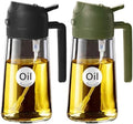 YARRAMATE 16 oz 2-in-1 Glass Olive Oil Sprayer for Cooking, BlackOliveGreen