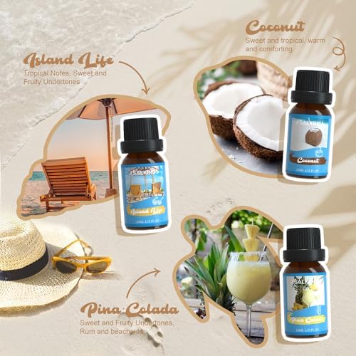 SALKING Surf & Sand Fragrance Oils, Premium Essential Oil Set for Diffuser