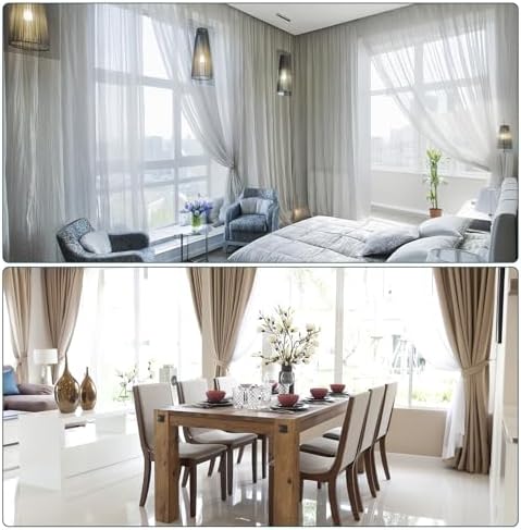 uxcell 4Pcs Curtain Holdback, Aluminum Alloy Wall Mounted Curtain Holders Drapery Tieback Hooks for Living Room Bedroom Office (Gold)