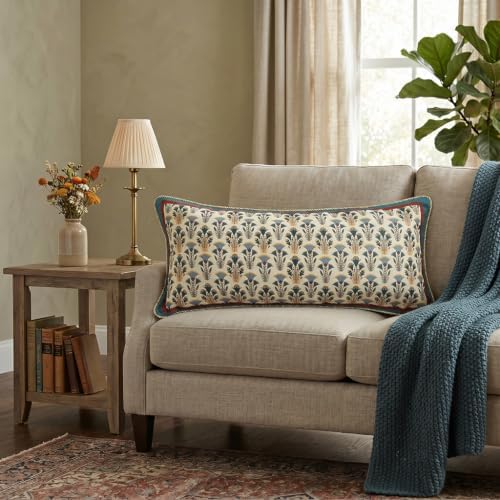 patdrea French Vintage Lumbar Throw Pillow Cover,12"x28",Set of 2