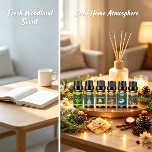 Aromatherapy Essential Oils, Rich Woody Oil Set, 6 Packs