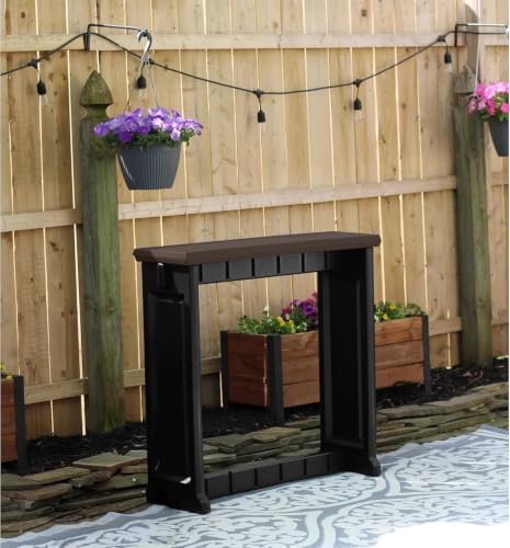 Patio Bar Set: Multiple Color Options, with or Without Stools, Durable & Stylish, USA Made - Perfect for Outdoor Spaces. (Black/Espresso, Single Bar)
