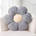 Kcvvcr Flower Throw Pillow, Soft Grey 14.9" Shaped Floor Pillow for Home Decor, Cute Aesthetic Plush Decorative Pillows for Bed, Sofa, Couch