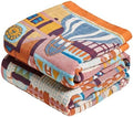 MSGKV Roman Castle Cotton Throw Blanket 50"x60" Art Woven Cotton Throw