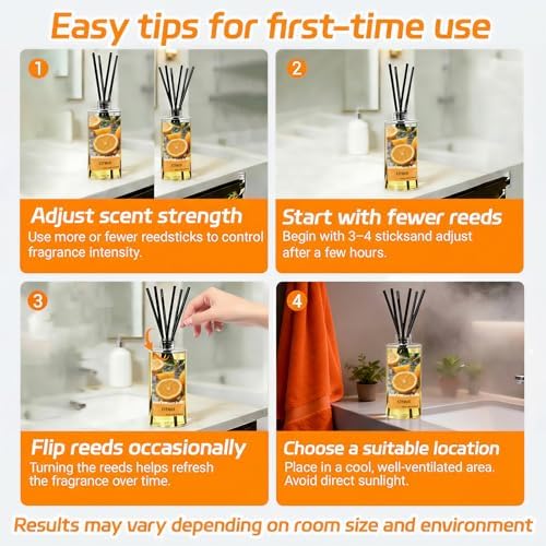 SCENTORINI Reed Diffuser Oil Refill, Citrus Diffuser Oil 6.76 Fl Oz