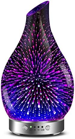 Essential Oil Diffusers 3D Glass Aromatherapy Diffuser Cool Mist Humidifier