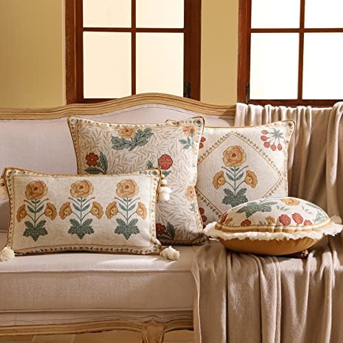patdrea Designer French Vintage Throw Pillow Cover,12"x20"