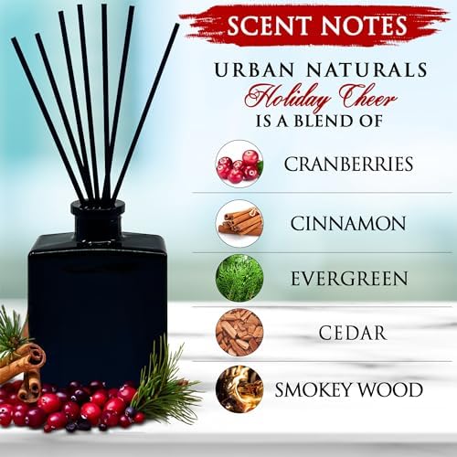 Urban Naturals Reed Diffuser Set, Holiday Cheer - Bathroom Shelf Décor