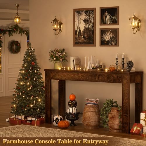 Armocity Console Table for Entryway, 47" Farmhouse Sofa Tables Narrow Long