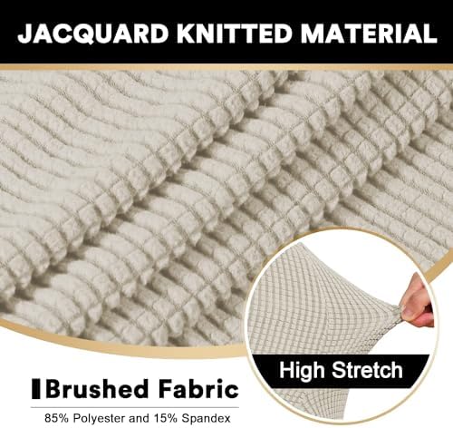 PrinceDeco Stretch T Cushion Loveseat Slipcovers,Pets Friendly,Island Fossi