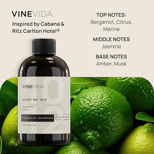 VINEVIDA [4 Fl Oz] Hotel Diffuser Oil | Scent No.1012 | Waterless Cold Air Scent Refill | Diffuser Essential Oils - Home Luxury Scents