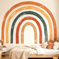 Large Boho Rainbow Wall Decals, Colorful Peel and Stick Fabric Nursery Wall Decor, Removable Home Room Wall Decor Murals Stickers for Kids Girls Toddler Bedroom Living Room Playroom