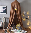 Bed Canopy, Round Dome Mosquito Net Indoor Outdoor Castle Hanging House Decoration Reading Nook Playing Home Decoration(Coffee)