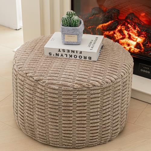 Asuprui Pouf Ottoman Round Foam Filled Foot Rest Stool Floor Pouf Footrest