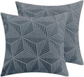 YEMYHOM Pack of 2 Throw Pillow Covers 18 x 18 Inch High Stretch Jacquard Pillowcase for Couch Sofa Living Room Home Decor, Dark Gray