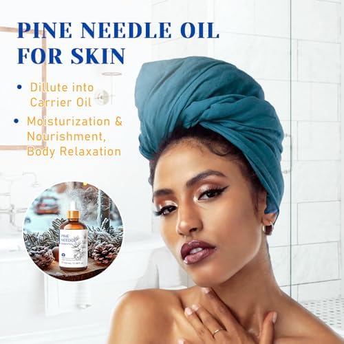 HIQILI Pine Needle Essential Oil for Skin, Candle Making, Cleaning Spray