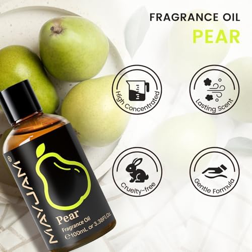 MAYJAM Pear Fragrance Oil for Diffusers for Home, 3.38FL.OZ
