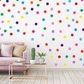 Zonon 240 Pcs 2 Inch Colored Polka Dots Wall Decals, Solid Color