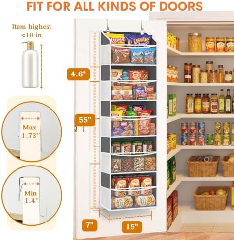 5Tiers Over Door Organizer, Weekly Clothes Organizer for Kids