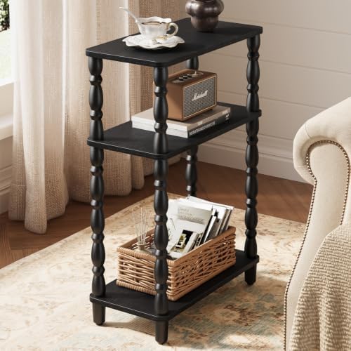 Yoobure Narrow Side Table - Small End Table with Storage, Skinny End Tables