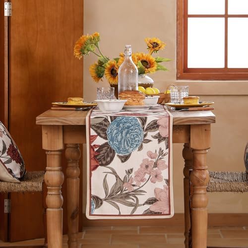 bilin gaier Designer Vintage French Long Table Runner,102"x12"