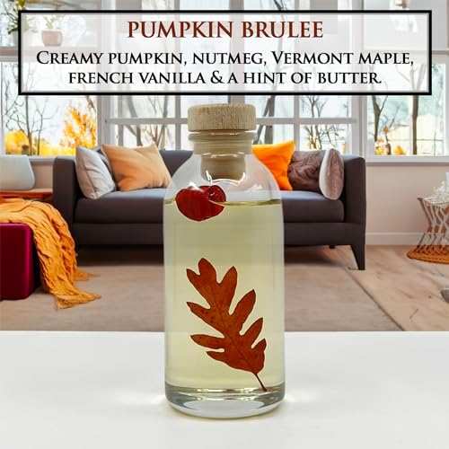 Urban Naturals Reed Diffuser Set, Pumpkin Brulee - Bathroom Shelf Décor