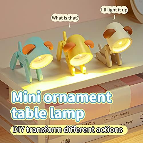 Cute Night Light for Kids, Adorable Mini Led Table Desk Lamp, Decorative Lamp Nightstand, Animal Pet Nightlights, Christmas Decorate Birthday Gifts for Children, Students (1 x Blue Dog)