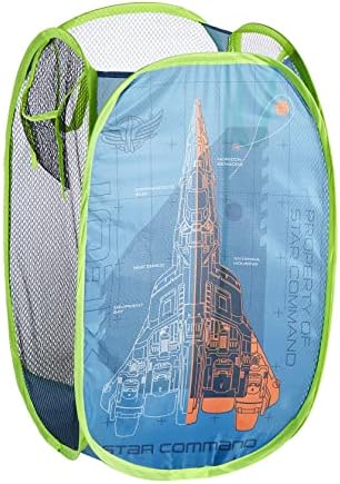 Idea Nuova Pixar Lightyear Pop Up Hamper with Durable Carry Handles, 21'' H x 13.5'' W X 13.5'' L