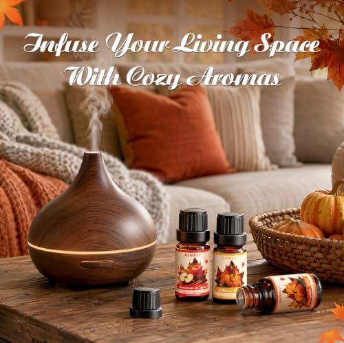 Fall Essential Oils Set for Diffusers for Home, Fragrance Oil Autumn Set