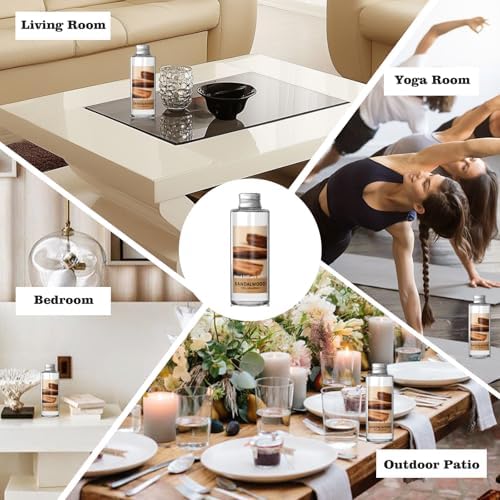 SCENTORINI Reed Diffuser Oil Refill Set, Sandalwood Diffuser Oil 6.76 Fl Oz