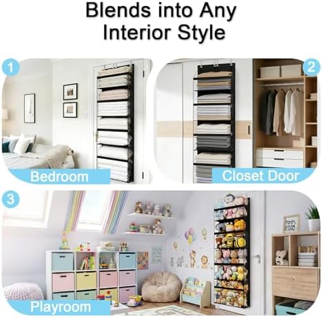 Over the Door Organizer for Stuffed Animal, Kids Toy Storage