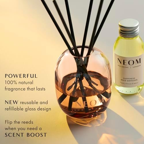 NEOM Happiness Reed Diffuser Refill, Neroli, Mimosa & Lemon, 100ml