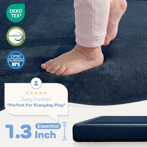 1.3" Thick Baby Play Mat for Floor,28x72 Bedside Rugs, Non-Slip