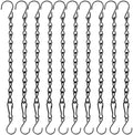 YINGFENG 10 Pack 9.5 Inch Black Hanging Chains, Garden Plant Hangers for Hanging Bird Feeders, Billboards, Chalkboards, Basket, Planters, Lanterns, Wind Chimes and Decorative Ornaments Etc.
