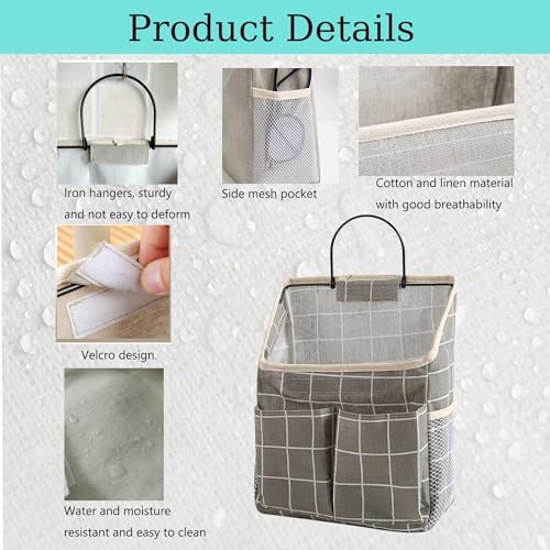 2Pcs Wall Hanging Storage Baskets with Pockets for Home & RV