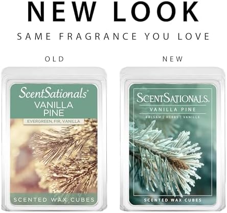 ScentSationals Vanilla Pine, Balsam Scented Christmas Wax Melts 10oz