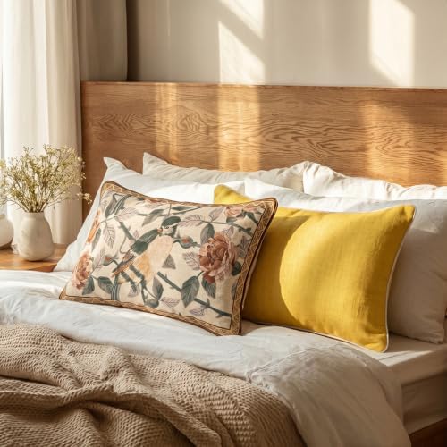 patdrea Designer Vintage French Lumbar Throw Pillow Cover,12"x20"