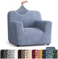PAULATO Premium Stretch Couch Covers for Sofa - Sofa Chair Cover Washable, Dogs & Pets Friendly - Elastic Polyester Loveseat Slipcovers - Non-Slip Love Seat Couch Covers - Blue (21"-39" Wide)