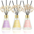 Reed Diffuser Set of 3 Pack, Blush/Starlight/Coconut Oil Diffuser Reed Diffusers for for Home, Bathroom, Office Decor, 1.7 Fl.oz, Total 5.1Oz