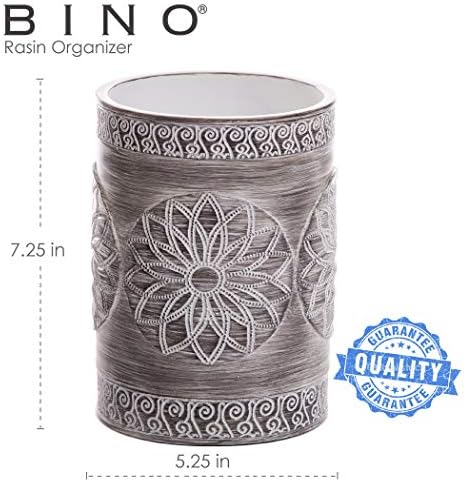 BINO Kitchen Utensil Holder for Countertop, Grey Sunflower - Utensil Caddy countertop utensil holder Utensil Crocks for kitchen Cooking Utensil Holder Kitchen Utensils Holder Spatula Holder