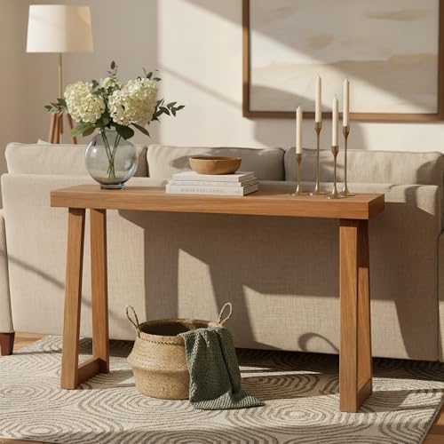 Plank+Beam Classic Console Table, 56 Inch, Pecan