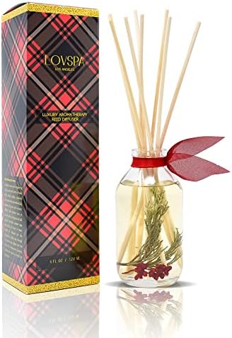 Reed Diffuser Set - Joy Winterberry Spruce Scented Diffuser with Sticks
