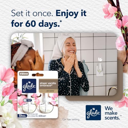 Glade PlugIns Air Freshener Refills, Sheer Vanilla, 10 Count