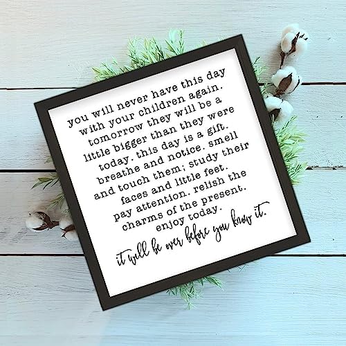 ArogGeld You Will Never Have This Day with Your Children Again Sign Jen Hatmaker Farmhouse Decor Farmhouse Style