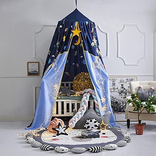 Mengersi Galaxy Bed Canopy Play Tent Mosquito Net,Lovely Castle Hanging House Decoration Reading Nook for Girls Boys