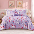 Full Size Comforter Sets for Girls-4 Pieces Printed Full Bedding Sets